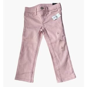 BabyGap Pink Shimmer Jeans Size 2 High Stretch Skinny Barbie Washwell NEW with T